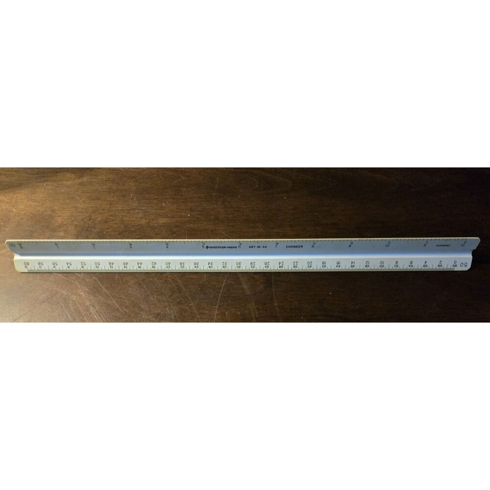 STAEDTLER Mars 987 18-34 Engineer Scale Draft Ruler Germany